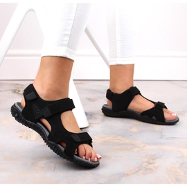 Sandalias deportivas American Club negras con velcros negro 3