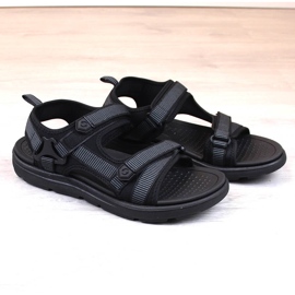 News Novedades 5623 sandalias de hombre negras con velcros negro 2