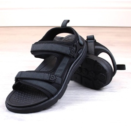News Novedades 5623 sandalias de hombre negras con velcros negro 3
