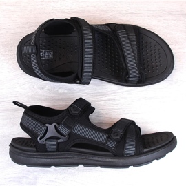 News Novedades 5623 sandalias de hombre negras con velcros negro 4
