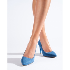 Bombas de mujer con tacones altos Shelovet azul 2