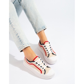 Shelovet sneakers mujer plataforma baja beige 2