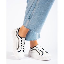 Shelovet zapatillas bajas de mujer con plataforma blancas blanco 1