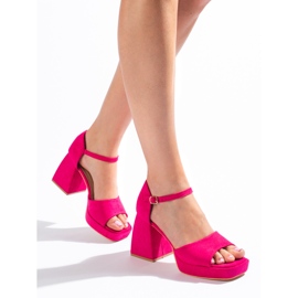 Sandalias tacón Vinceza ante rosa rosado 3