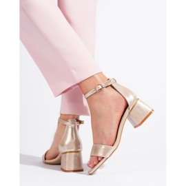 Sandalias clásicas doradas de tacón bajo de Vinceza dorado 1