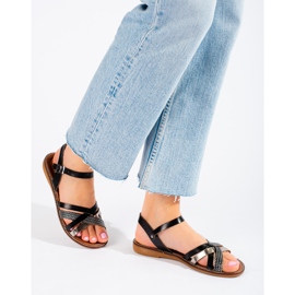 Sandalias de mujer en piel negra de W. Potocki negro 1