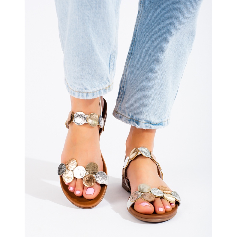 Sandalias planas mujer Shelovet plata 2