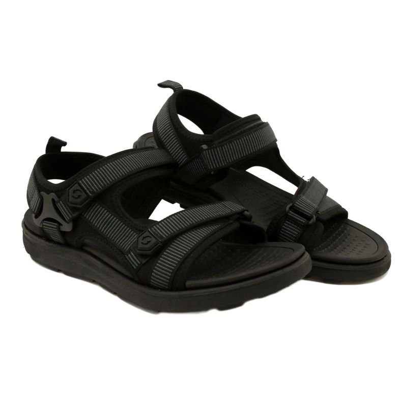 News Sandalias deportivas de hombre negras con velcro Novedad 23MN11-5623 negro 6