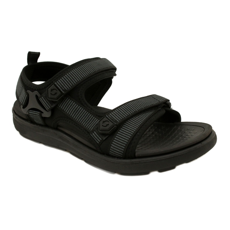 News Sandalias deportivas de hombre negras con velcro Novedad 23MN11-5623 negro 2