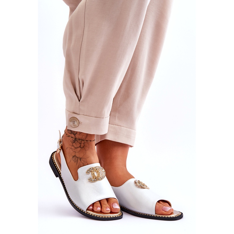 Sandalias Mujer Con Adorno S.Barski KV-2775-49 Plata 6
