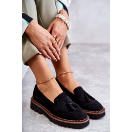 Vinceza Zapatos De Mujer De Ante En La Plataforma Unni Negro 4
