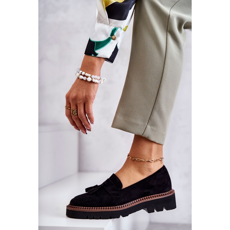 Vinceza Zapatos De Mujer De Ante En La Plataforma Unni Negro 3