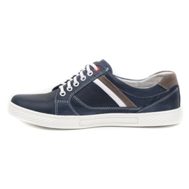 Polbut Zapatos hombre piel J47, azul marino y gris. multicolor 1