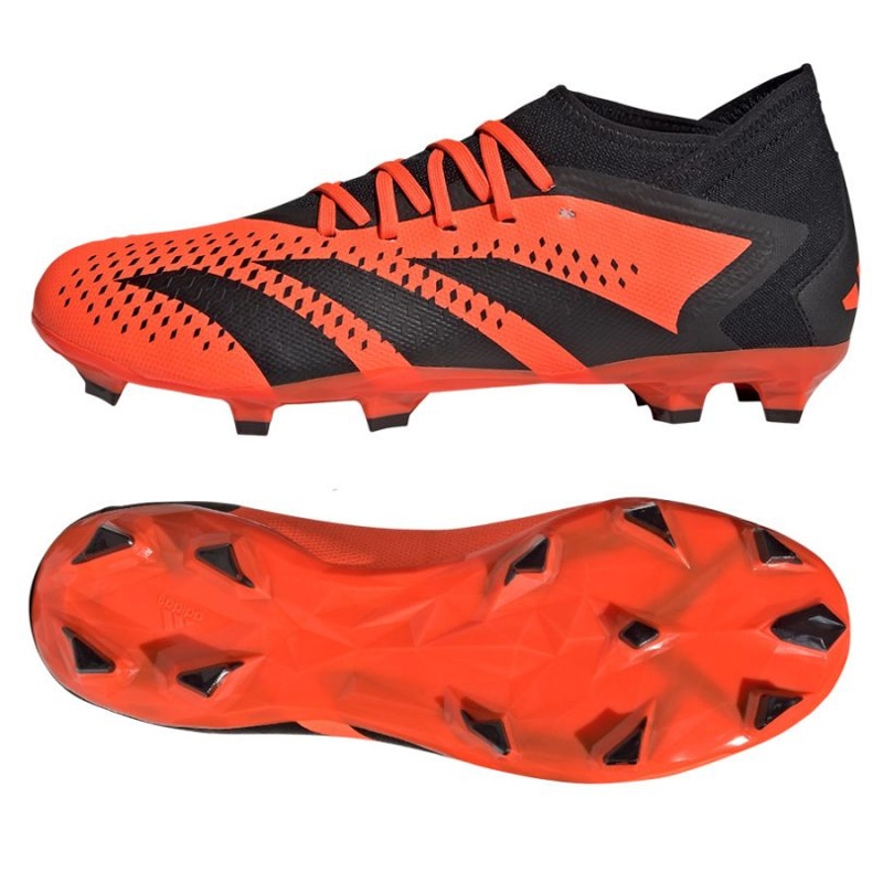 Adidas Predator Accuracy.3 Fg M GW4591 zapatos de fútbol rojo naranjas y tintos 1