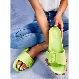 BM Chanclas de goma verde Romero con hebilla 3