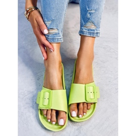 BM Chanclas de goma verde Romero con hebilla 2