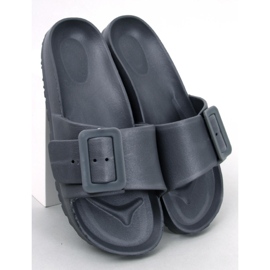 BM Chanclas de goma Romero Grey con hebilla gris 1