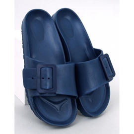 BM Chanclas Romero D.BLUE de goma con hebilla azul 1
