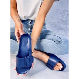 BM Chanclas Romero D.BLUE de goma con hebilla azul 5