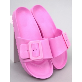 Chanclas de goma con hebilla Romero Pink rosado 1 Chanclas de goma con hebilla Romero Pink rosado 1