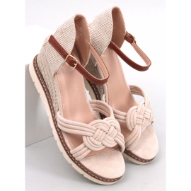 BM Sandalias con cuña Tedder Beige 1