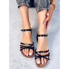 BM Sandalias Marty Black con circonitas cúbicas negro 2