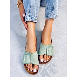 Chanclas Hebilla Verde Oscuro 4
