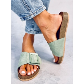 Chanclas Hebilla Verde Oscuro 2