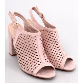 Sandalias tacón calado Noise Pink rosa 1