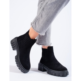 Botines Shelovet Chelsea de mujer en ante negro 1