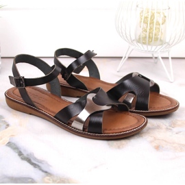 Sandalias mujer planas negras Potocki RS64012 negro 6
