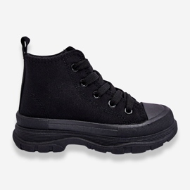 FR1 Deportivas Altas Infantiles Black Freeze negro 1