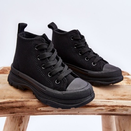 FR1 Deportivas Altas Infantiles Black Freeze negro 7