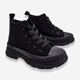 FR1 Deportivas Altas Infantiles Black Freeze negro 2