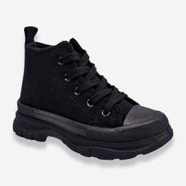FR1 Deportivas Altas Infantiles Black Freeze negro 4