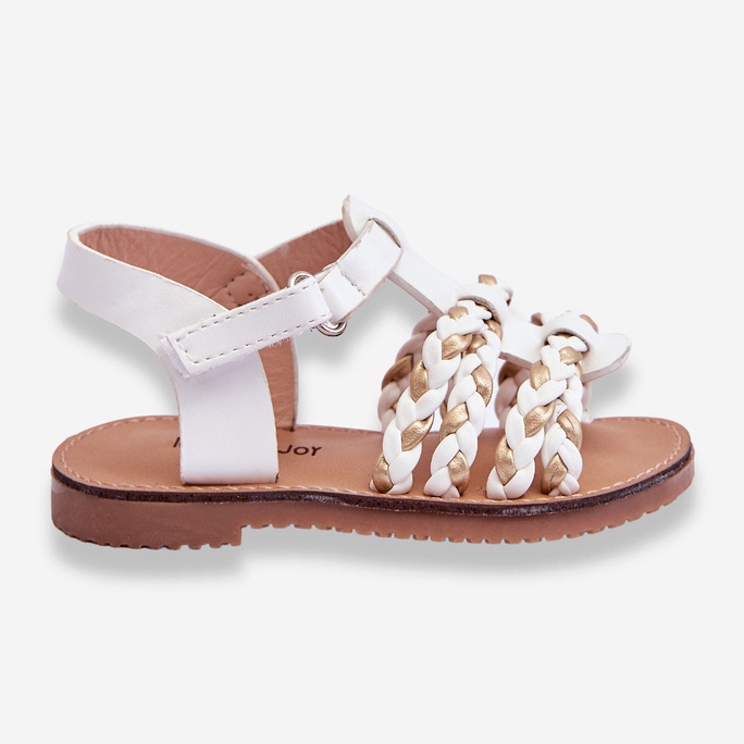 Sandalias Infantiles Velcro Con Rayas Blanco Sammy 1 Sandalias Infantiles Velcro Con Rayas Blanco Sammy 1