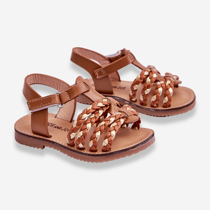 Sandalias Infantiles Con Tiras Velcro Marrón Sammy 2