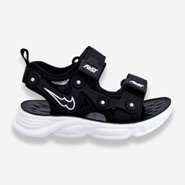 Tobias Niño Sandalias Velcro Blanco Y Negro 1