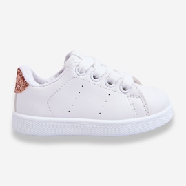 FR1 Deportivas Infantiles Blanco y Oro Rosa Brillo 1
