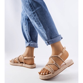 Sandalias trenzadas beige de Burwell 1