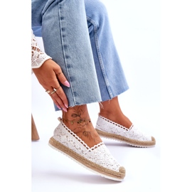 FE1 Alpargatas Slip-On Encaje Blanco Blanco 5