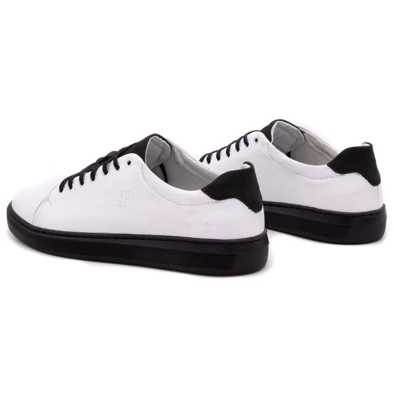 Polbut Zapato piel hombre 2109 blanco con negro 7