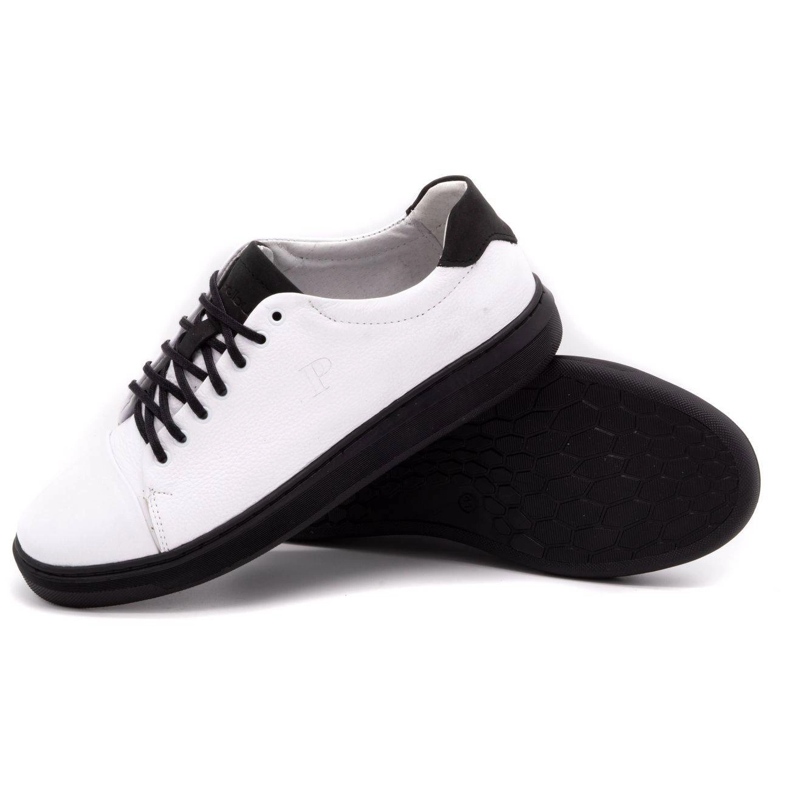 Polbut Zapato piel hombre 2109 blanco con negro 3