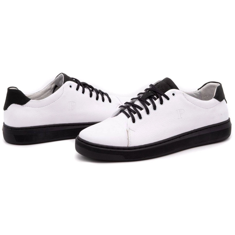 Polbut Zapato piel hombre 2109 blanco con negro 6
