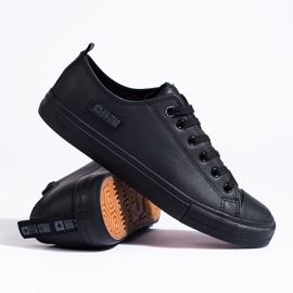 Deportivas negras de hombre fabricadas en piel ecológica Big Star KK174009 negro 3