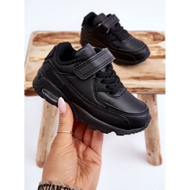 FR1 Deportivas Infantiles Piel Plataforma Negro Lori 4