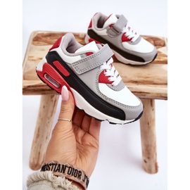 FR1 Deportivas Infantiles de Piel con Plataforma Lori Blanco y Rojo 4