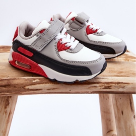 FR1 Deportivas Infantiles de Piel con Plataforma Lori Blanco y Rojo 6