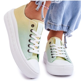 Zapatillas Bajas Plataforma Big Star LL274A186 Amarillo-Verde 8