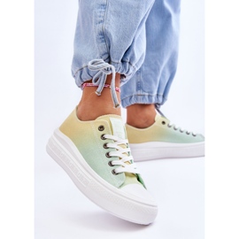 Zapatillas Bajas Plataforma Big Star LL274A186 Amarillo-Verde 2